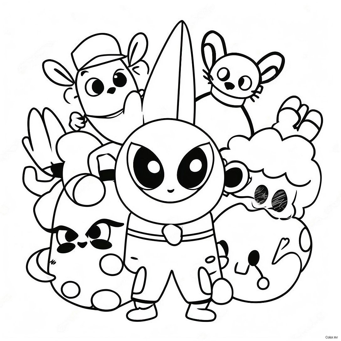 80s Cartoon Characters Coloring Page 40998 33949