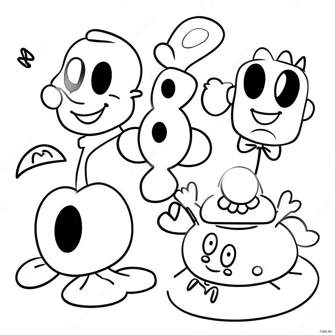 80s Cartoon Characters Coloring Page 40998 33950