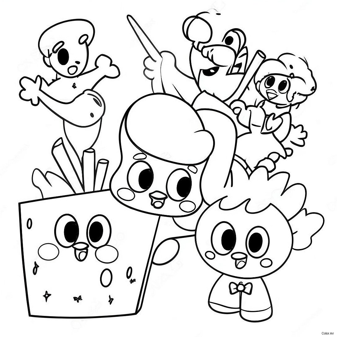 80s Cartoon Characters Coloring Page 40998 34060