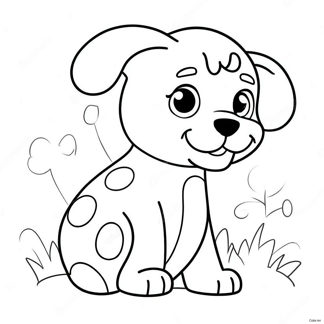 Adorable Puppy Playing With Ball Coloring Page 4281 3455
