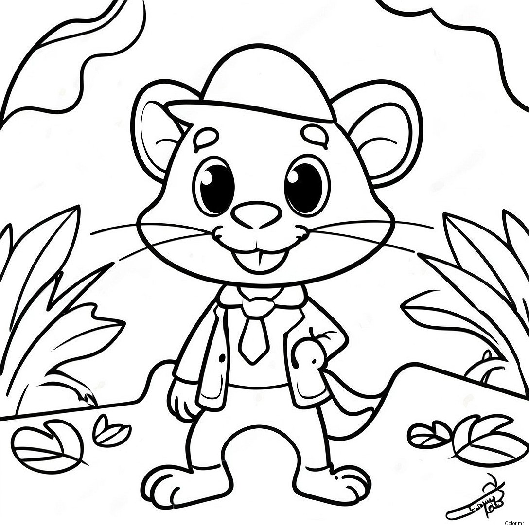 Adventurous Geronimo Stilton In Jungle Coloring Page 43463 36172
