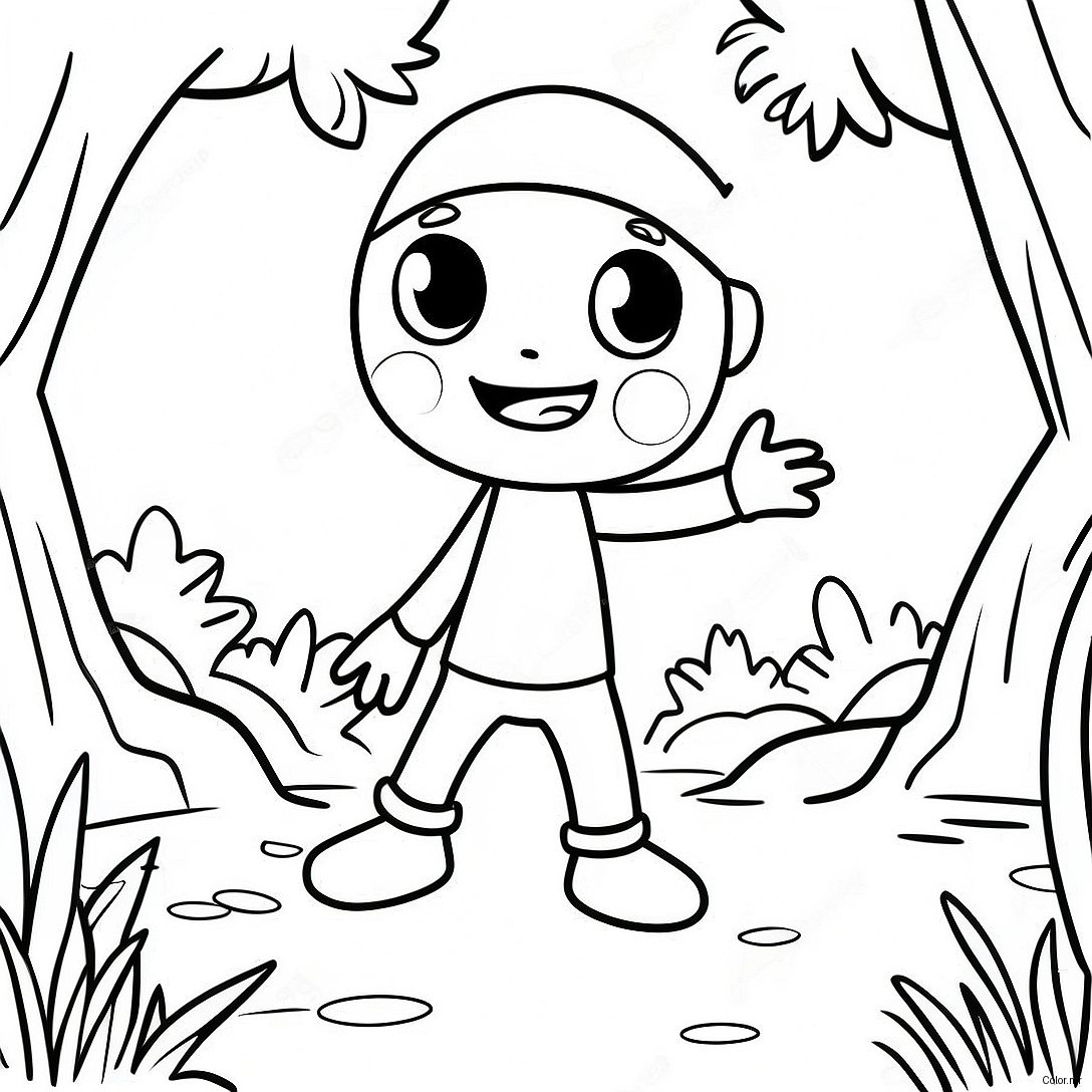 Adventurous Stickman In Jungle Coloring Page 46514 38729