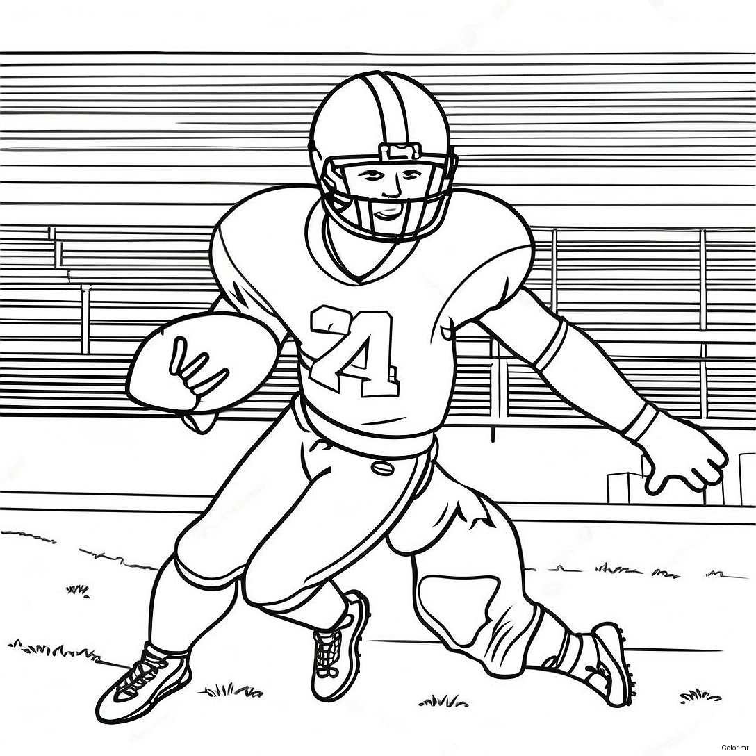 Alabama Football Player In Action Coloring Page 47484 39497
