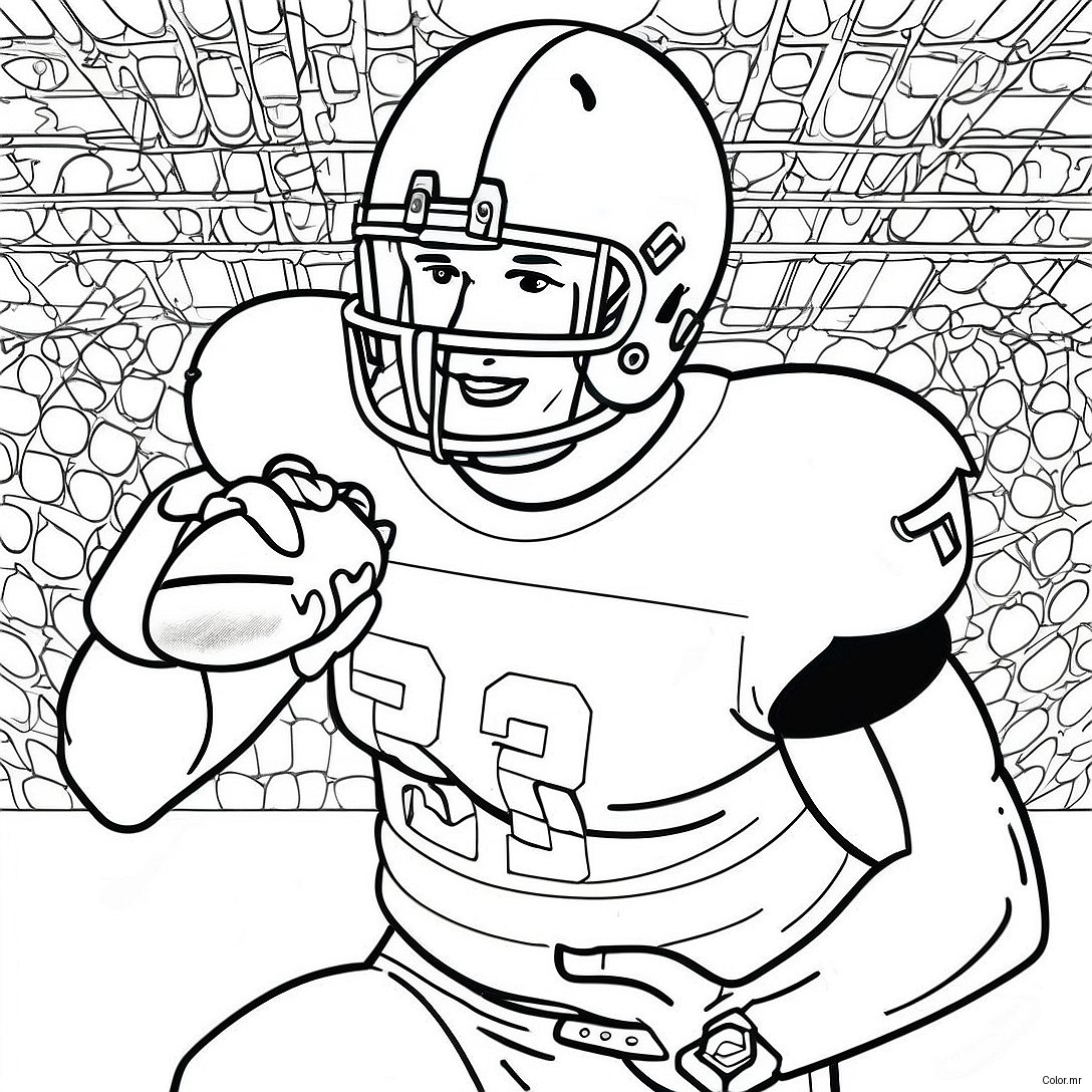 Alabama Football Player In Action Coloring Page 47484 39499