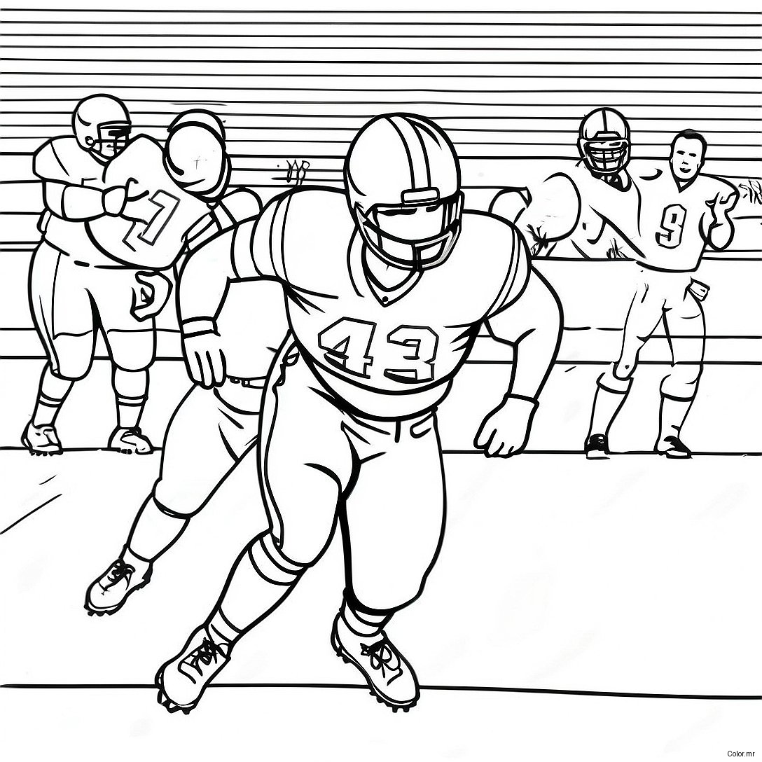 Alabama Football Player In Action Coloring Page 47484 39500