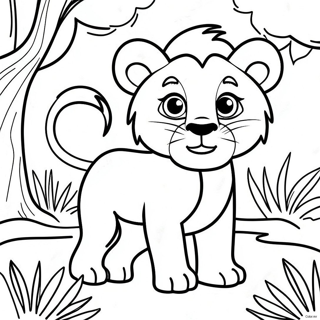 Alex The Lion In Jungle Adventure Coloring Page 65531 54137