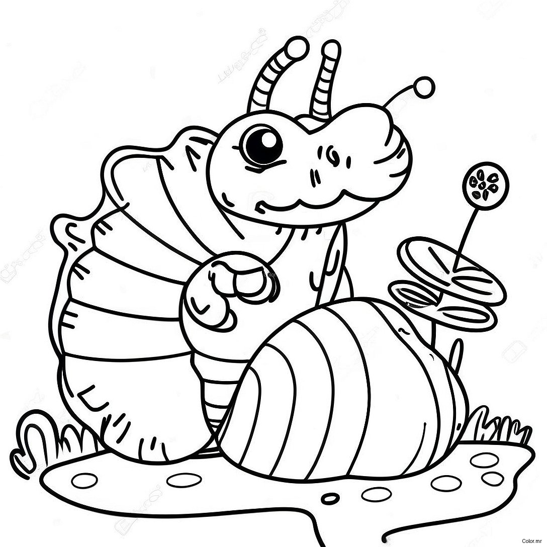 Alice In Wonderland Caterpillar Coloring Page 52035 43300