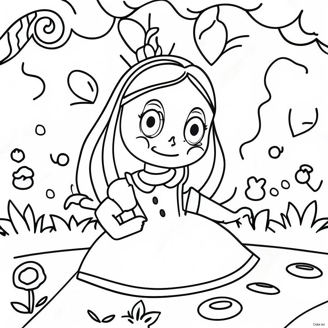 Alice In Wonderland Trippy Coloring Page 31268 28006