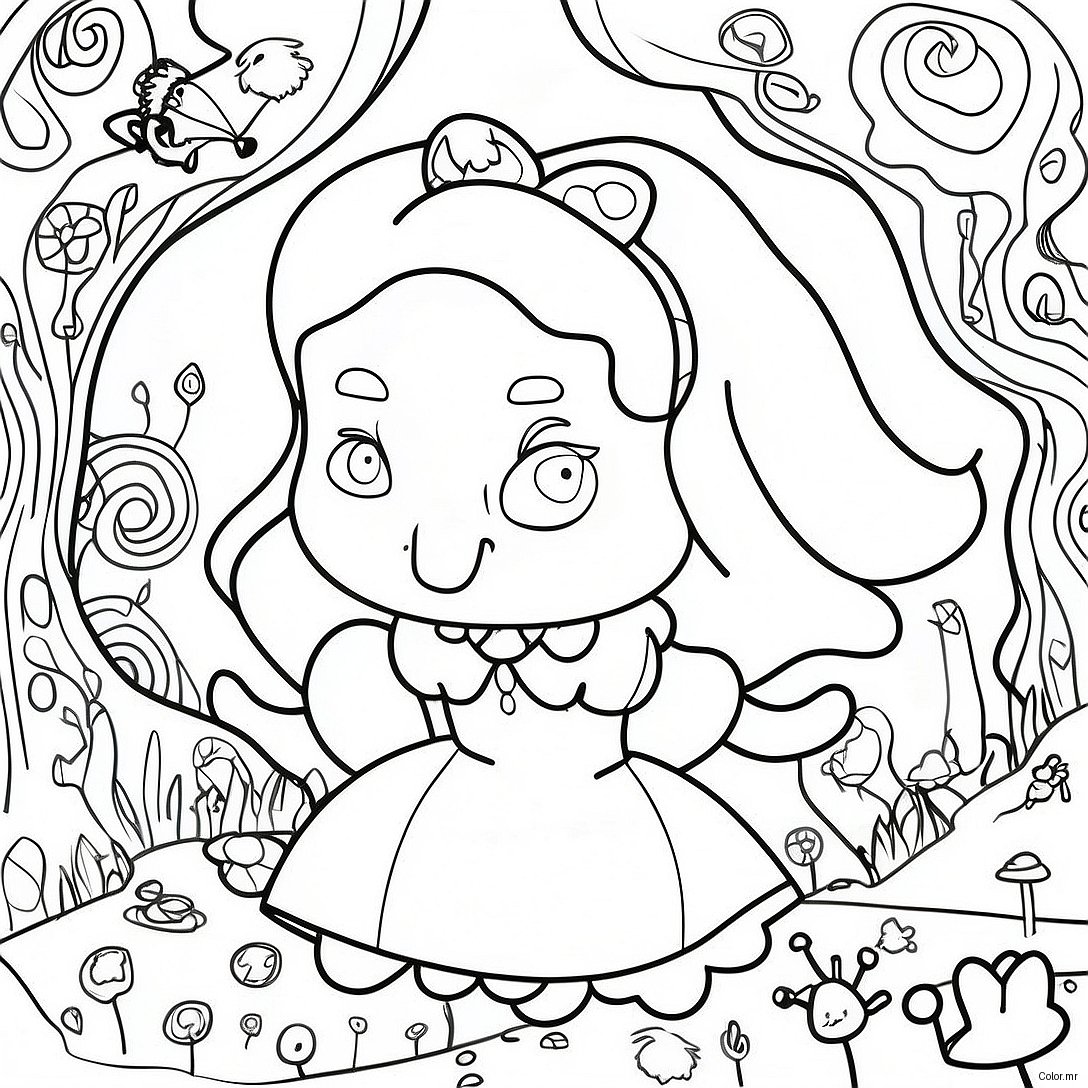 Alice In Wonderland Trippy Coloring Page 31268 28008