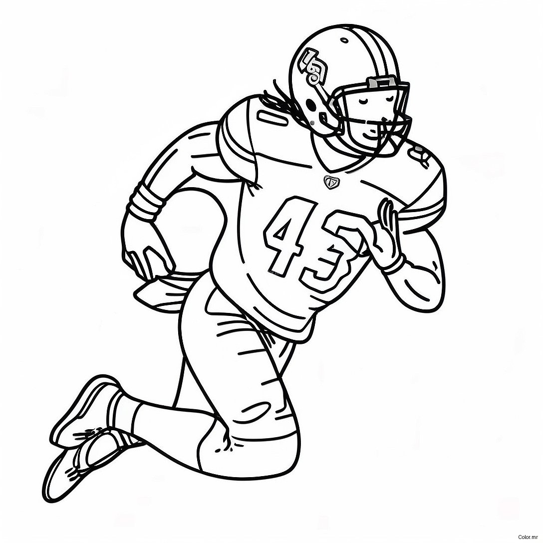 Alvin Kamara Running With Football Coloring Page 71364 58974