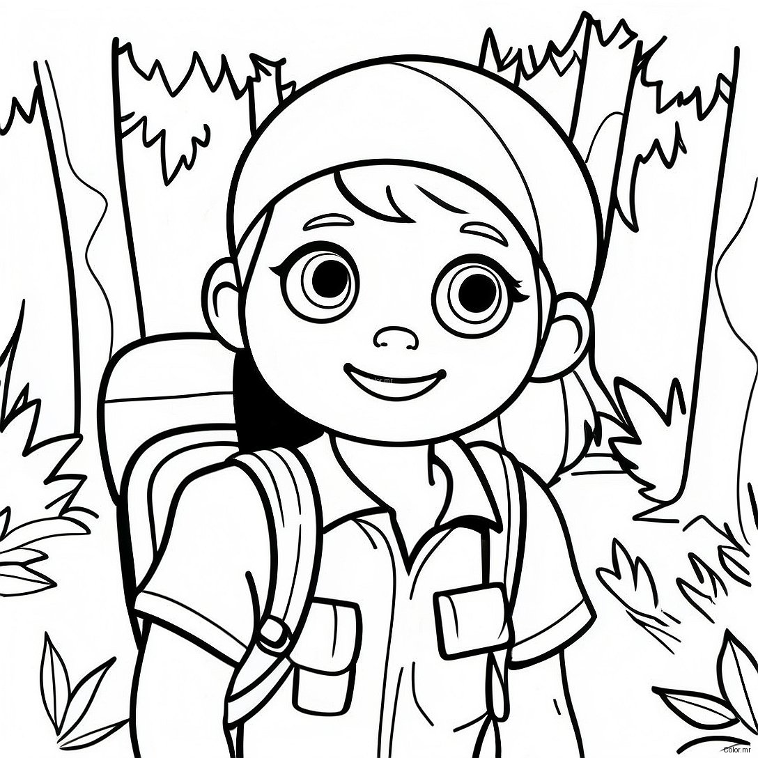 Amanda The Adventurer Exploring A Forest Coloring Page 10958 8983