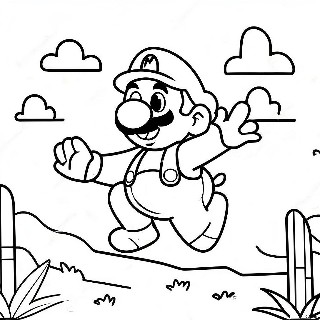 Among Us Mario Adventure Scene Coloring Page 30639 27507