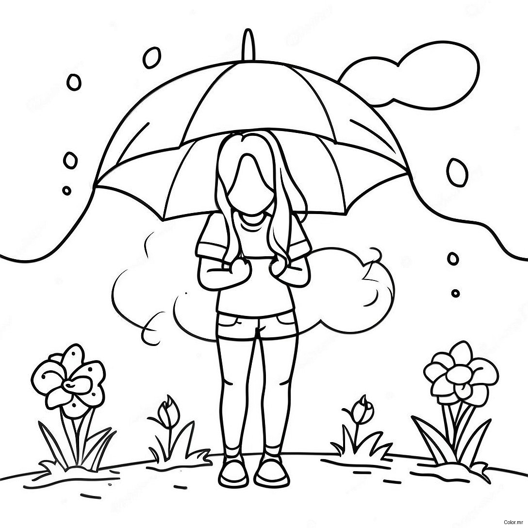 April Showers Bring May Flowers Coloring Page 13367 11093
