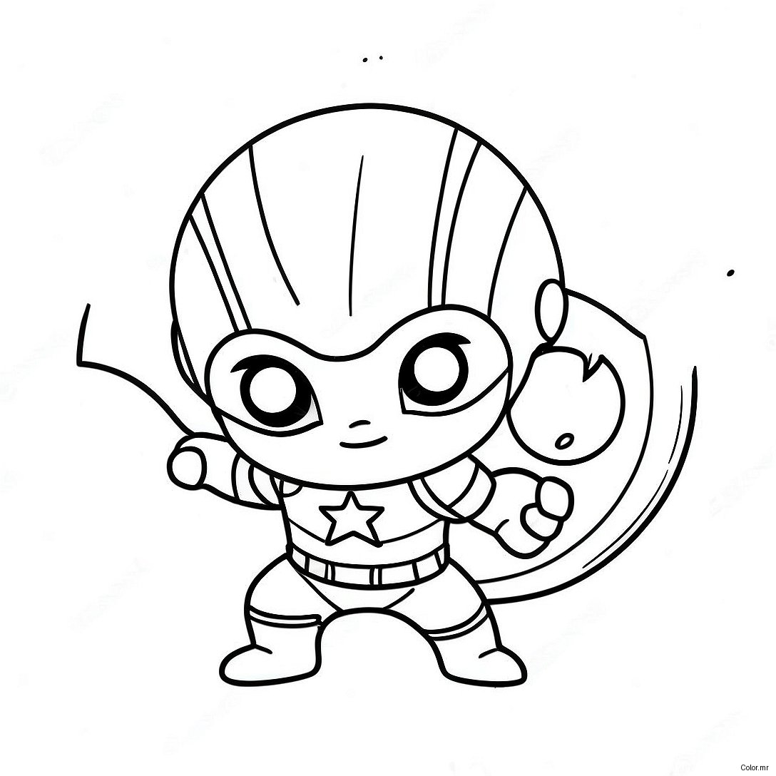 Baby Marvel Cute Chibi Avengers Coloring Page 37185 30962