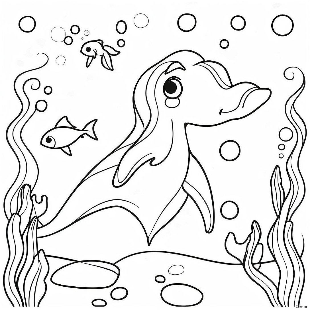 Barbie And Dolphins Underwater Adventure Coloring Page 53067 44122