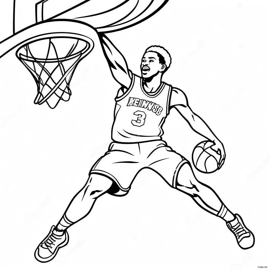 Basketball Player Dunking Coloring Page 33031 17298