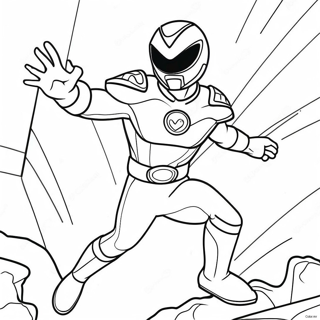 Beast Morphers Red Ranger In Action Coloring Page 61457 50954