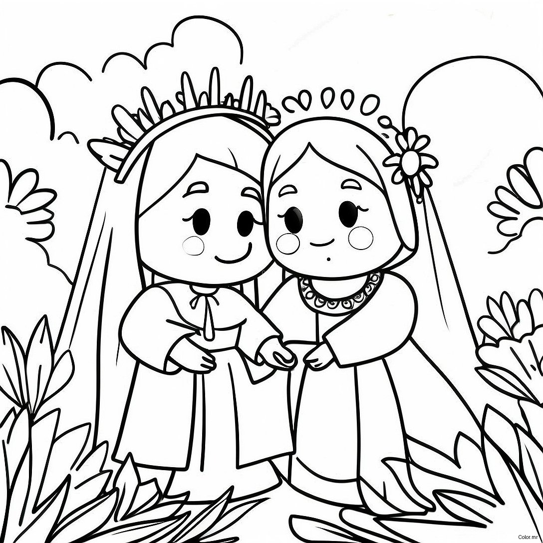 Beautiful May Crowning Ceremony Coloring Page 73576 60719