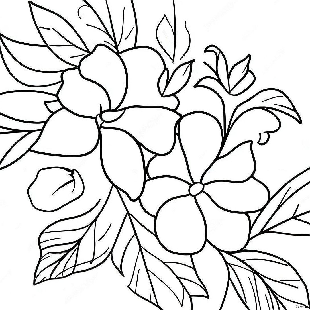 Beautiful Morning Glory Vine Coloring Page 67893 56005