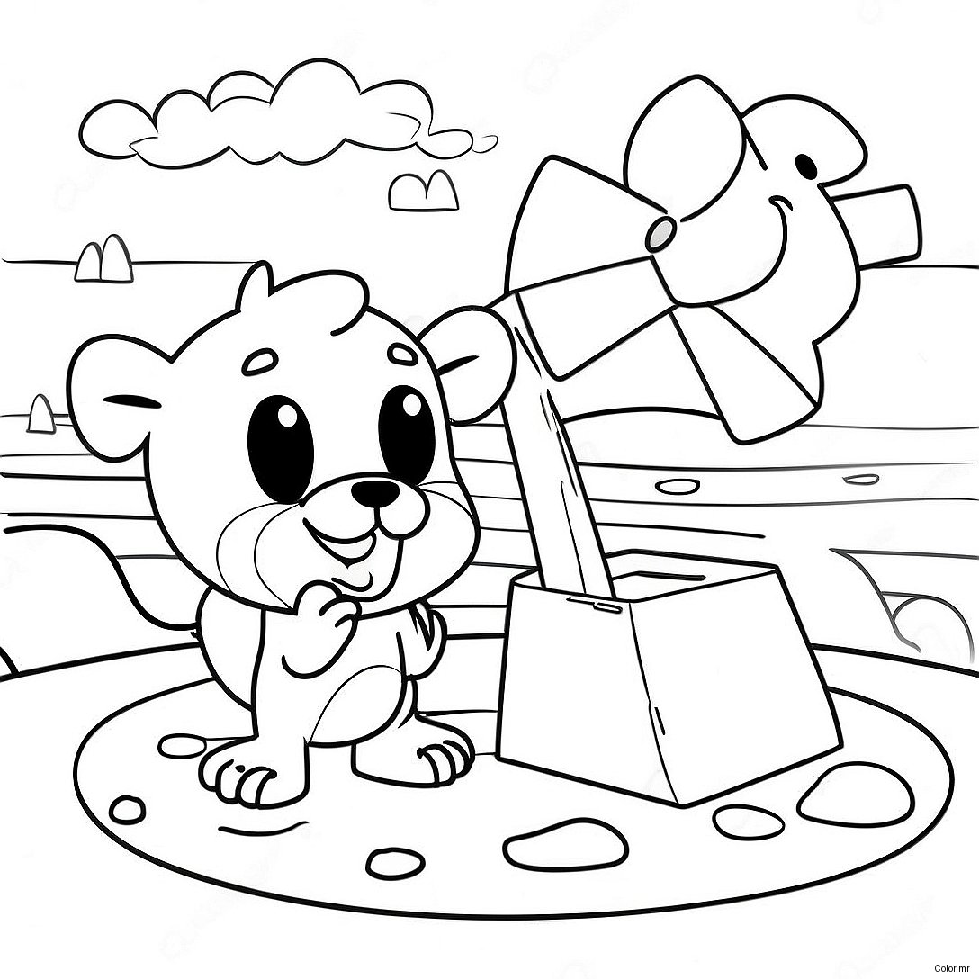 Bluey And Bingo Building Sandcastles Coloring Page 61987 51383