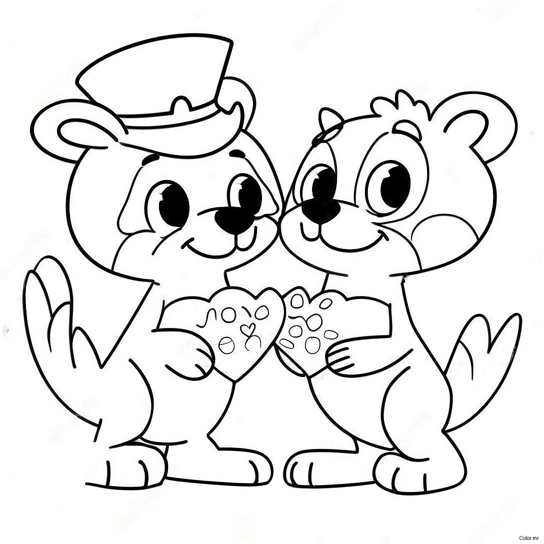 Bluey And Bingo Valentine Adventure Coloring Page 5193 4166