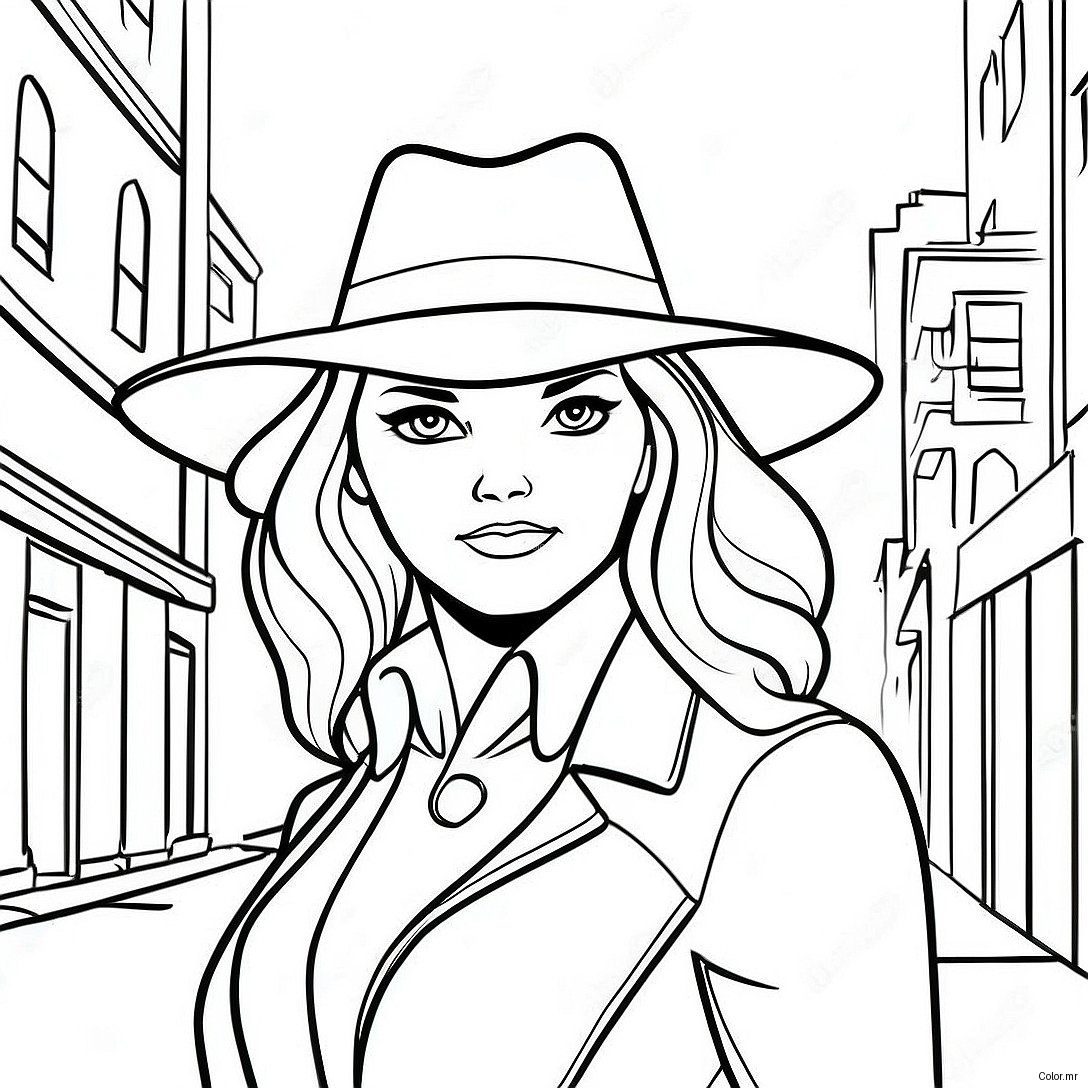 Carmen Sandiego In A Mysterious City Coloring Page 29889 26910