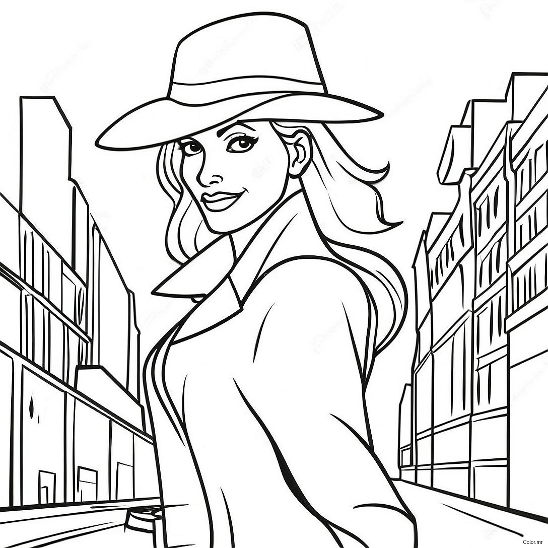 Carmen Sandiego In A Mysterious City Coloring Page 29889 26911