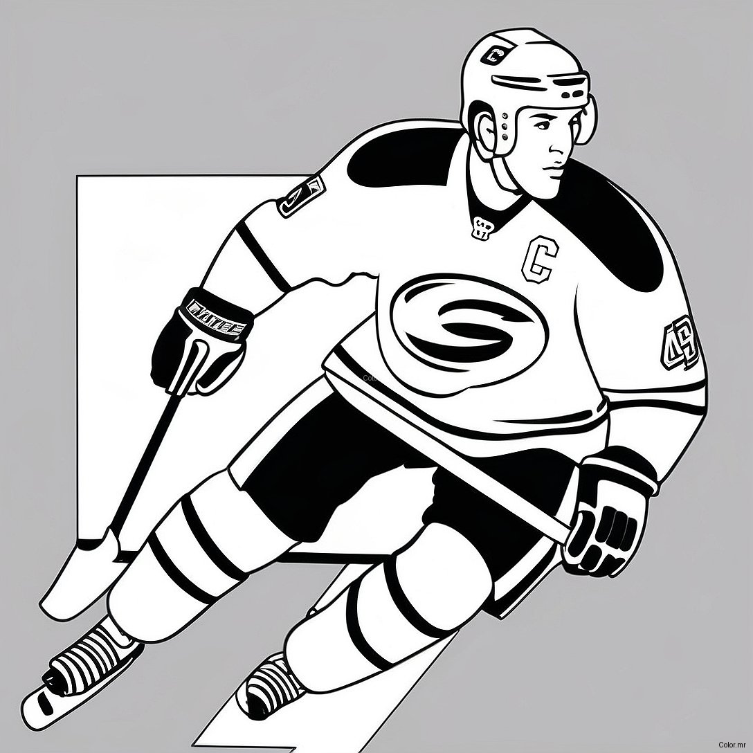Carolina Hurricanes Player Skating Coloring Page 56542 46997