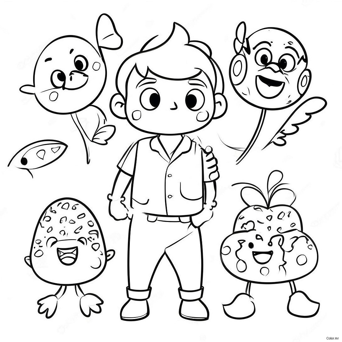 Charming Kevin Henkes Characters Coloring Page 57093 47500