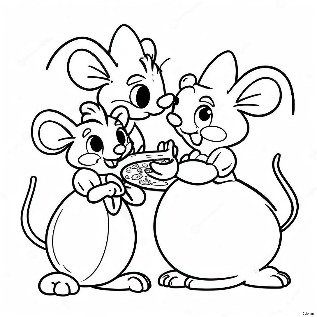 Charming Mice Helping Cinderella Coloring Page 66321 54787