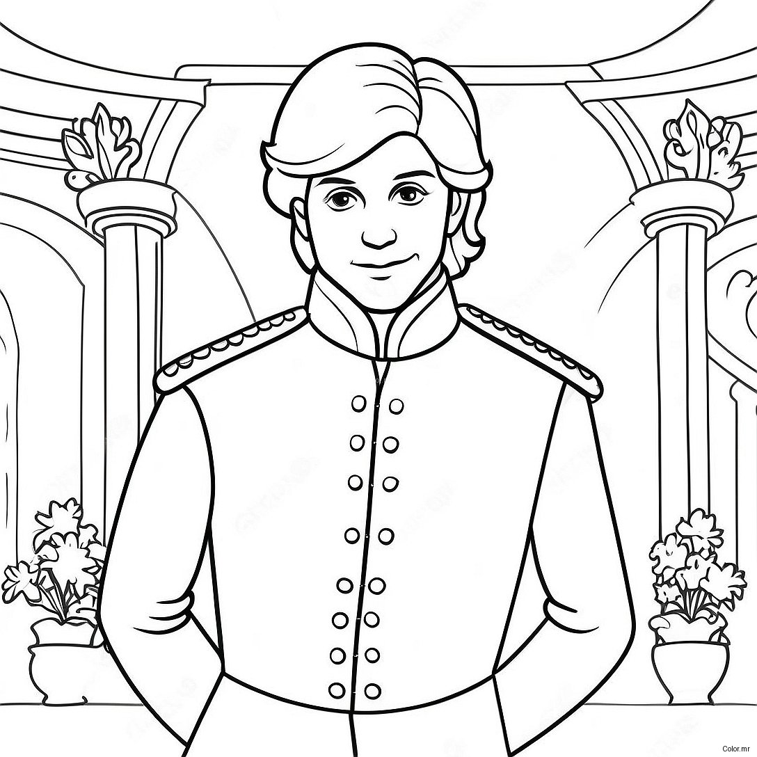 Charming Prince In A Royal Castle Coloring Page 19799 18489