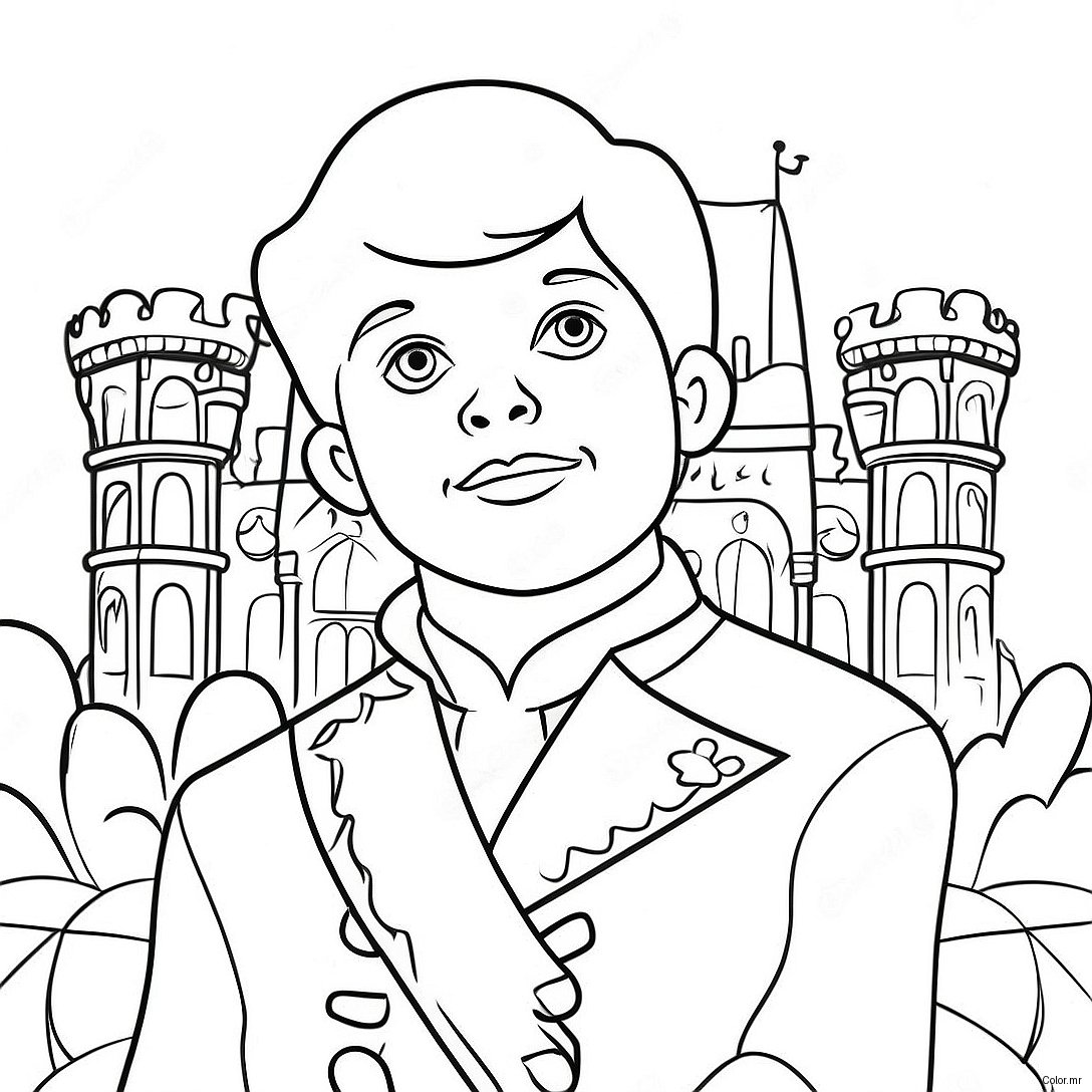Charming Prince In A Royal Castle Coloring Page 19799 18490