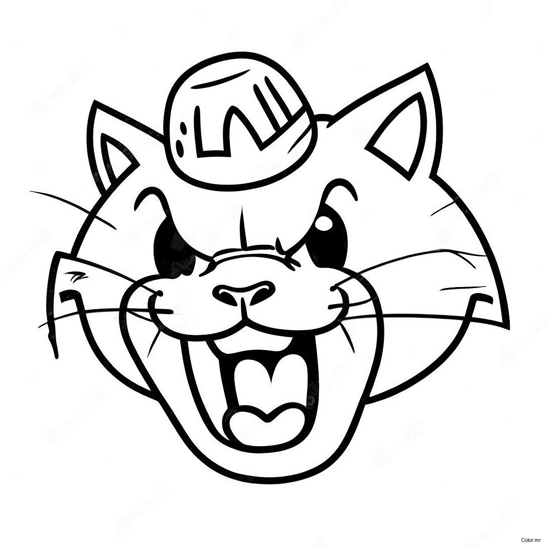 Cheerful University Of Kentucky Wildcat Coloring Page 57274 47634