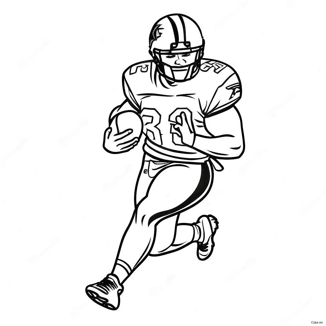 Christian Mccaffrey Running With The Ball Coloring Page 22364 20640