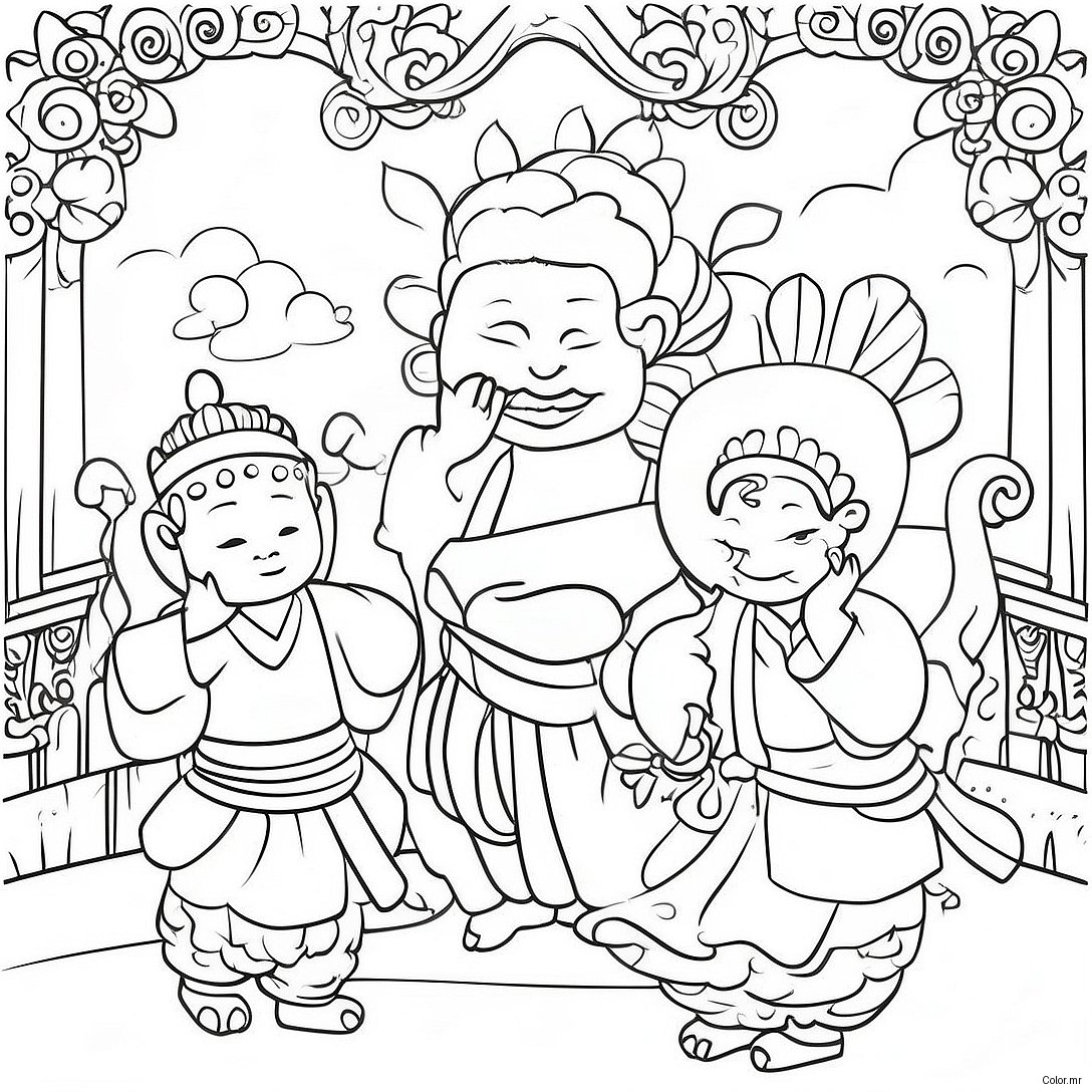 Colorful Aapi Festival Celebration Coloring Page 17686 14835
