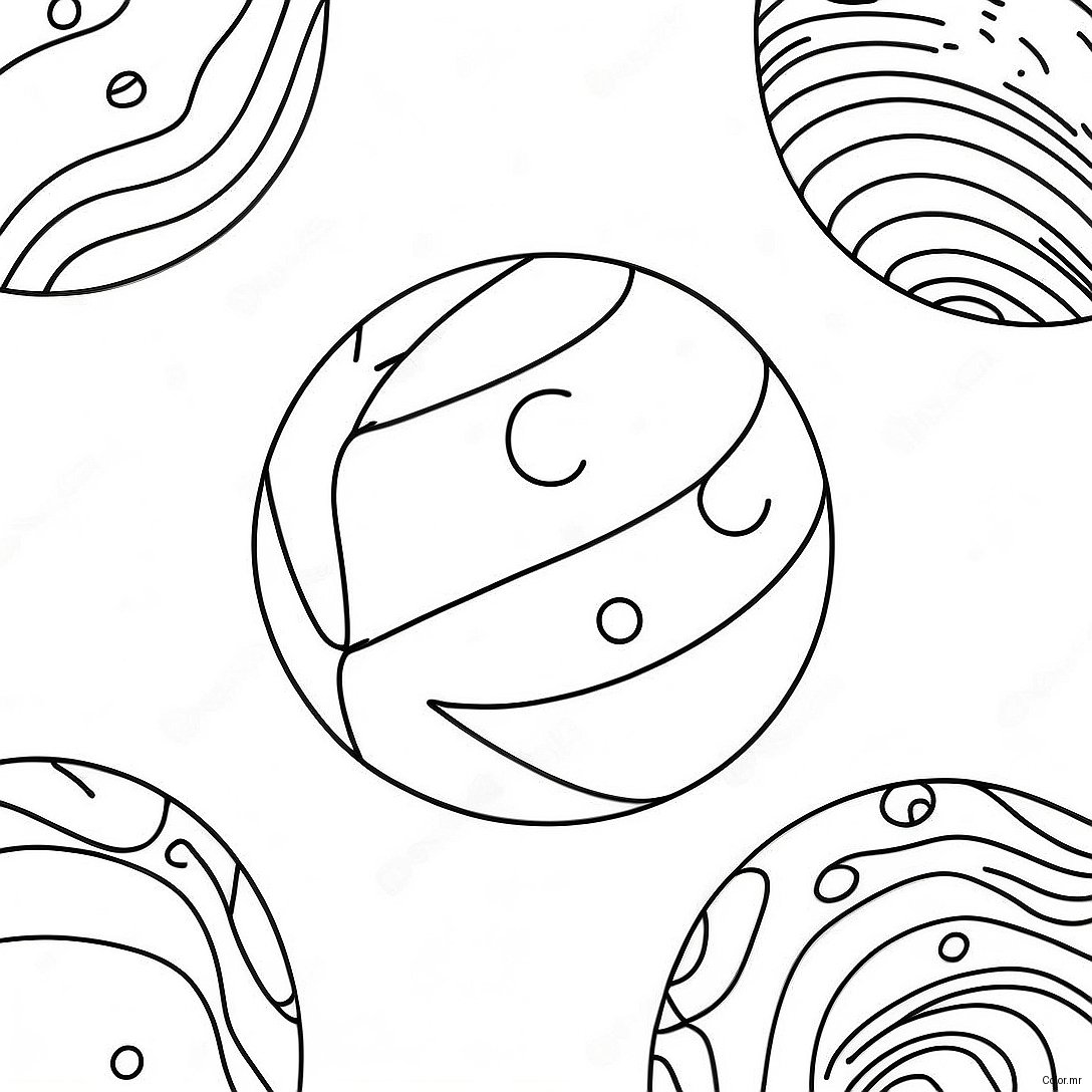 Colorful Bouncy Ball In Mid Air Coloring Page 72335 59740