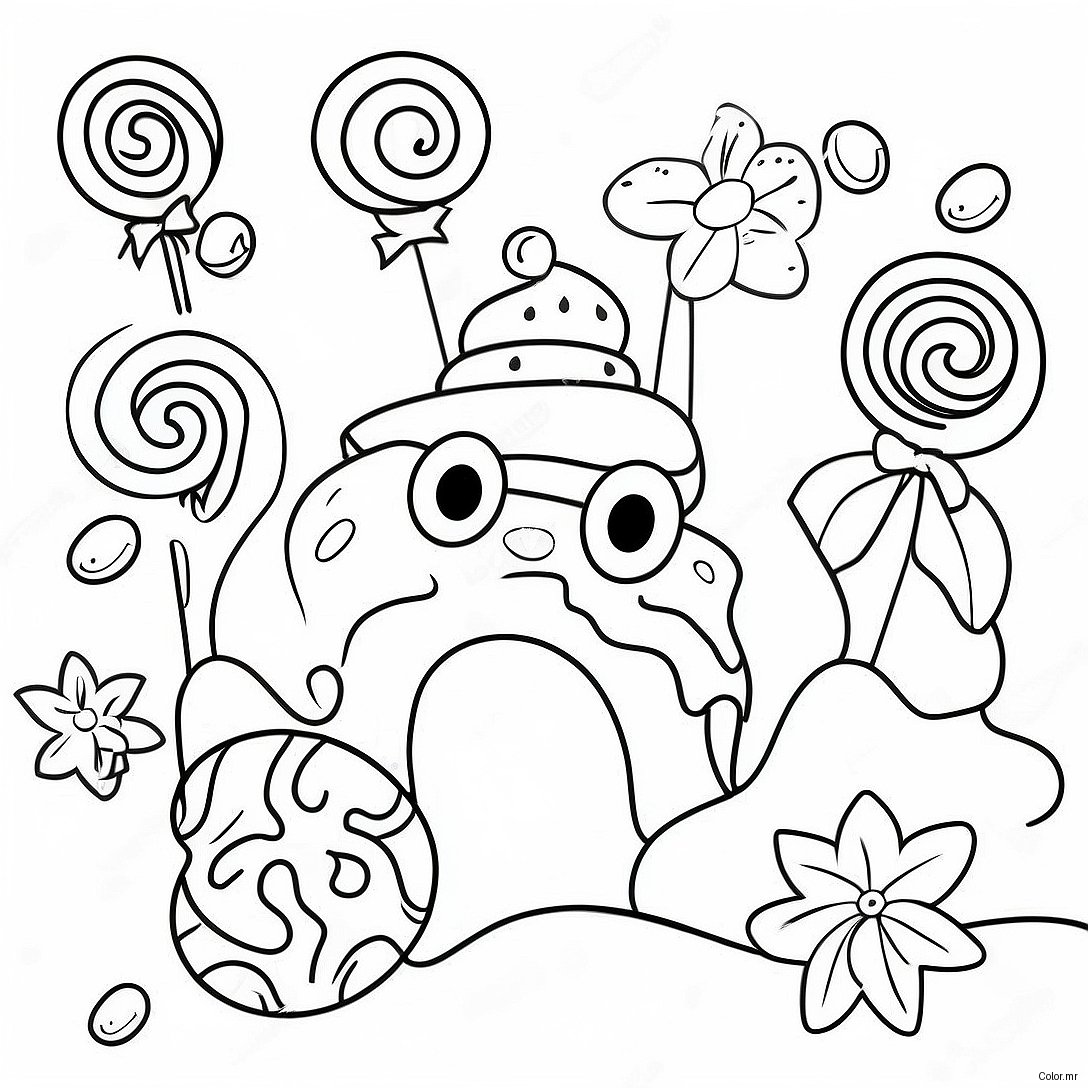 Colorful Candy Land Adventure Coloring Page 53719 44770