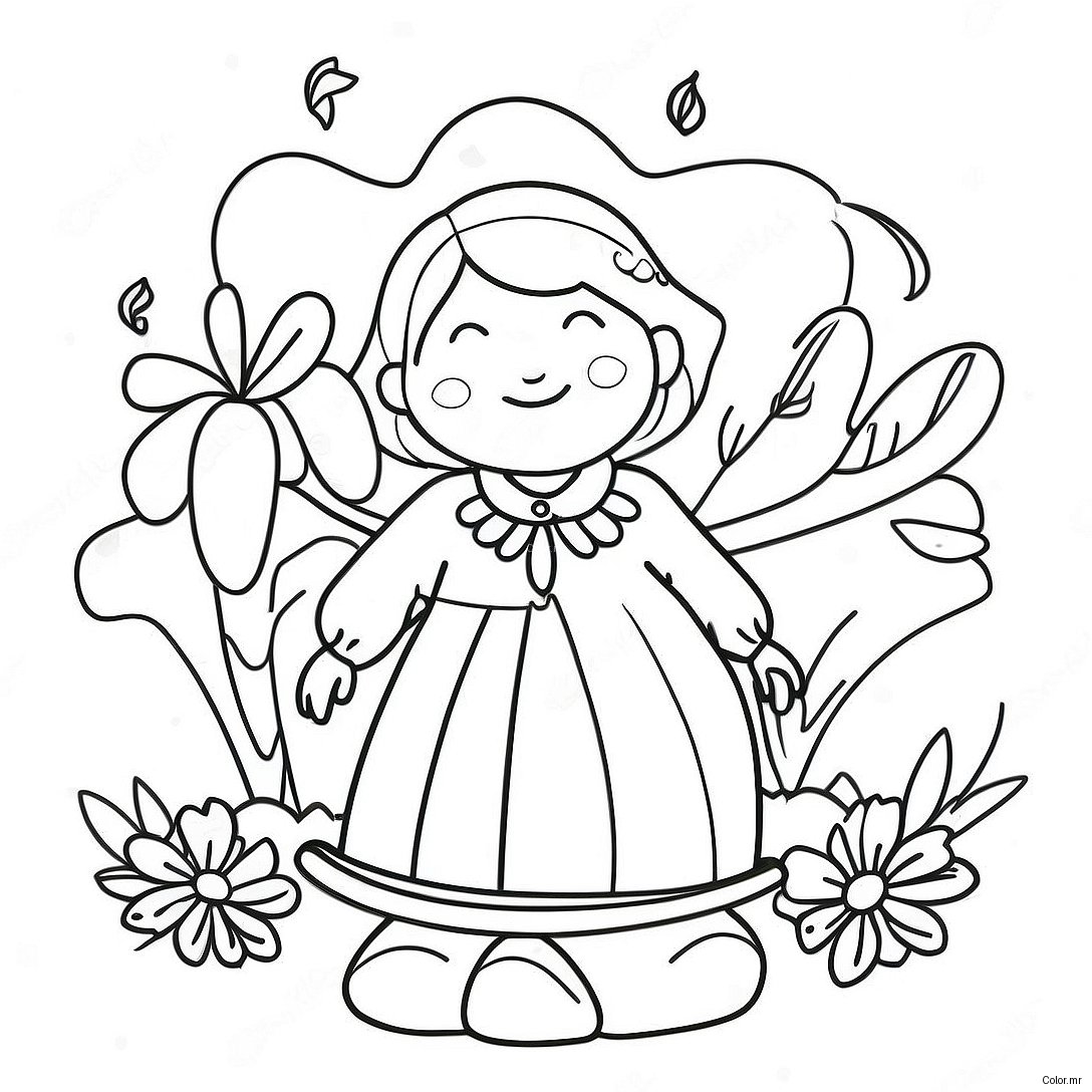 Colorful Dia Del Nino Festival Scene Coloring Page 46734 38903