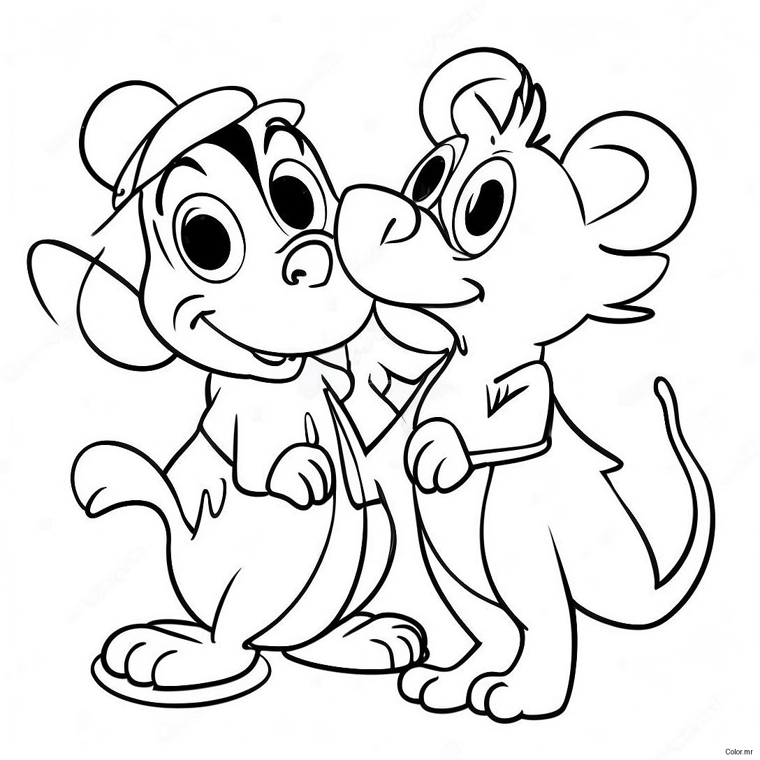 Colorful Disney Character Adventure Coloring Page 72525 59903