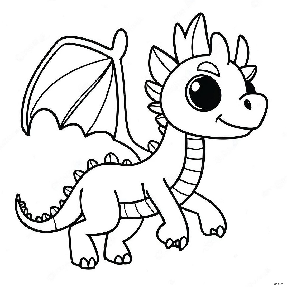 Colorful Dragon Puppet In Flight Coloring Page 20773 19233