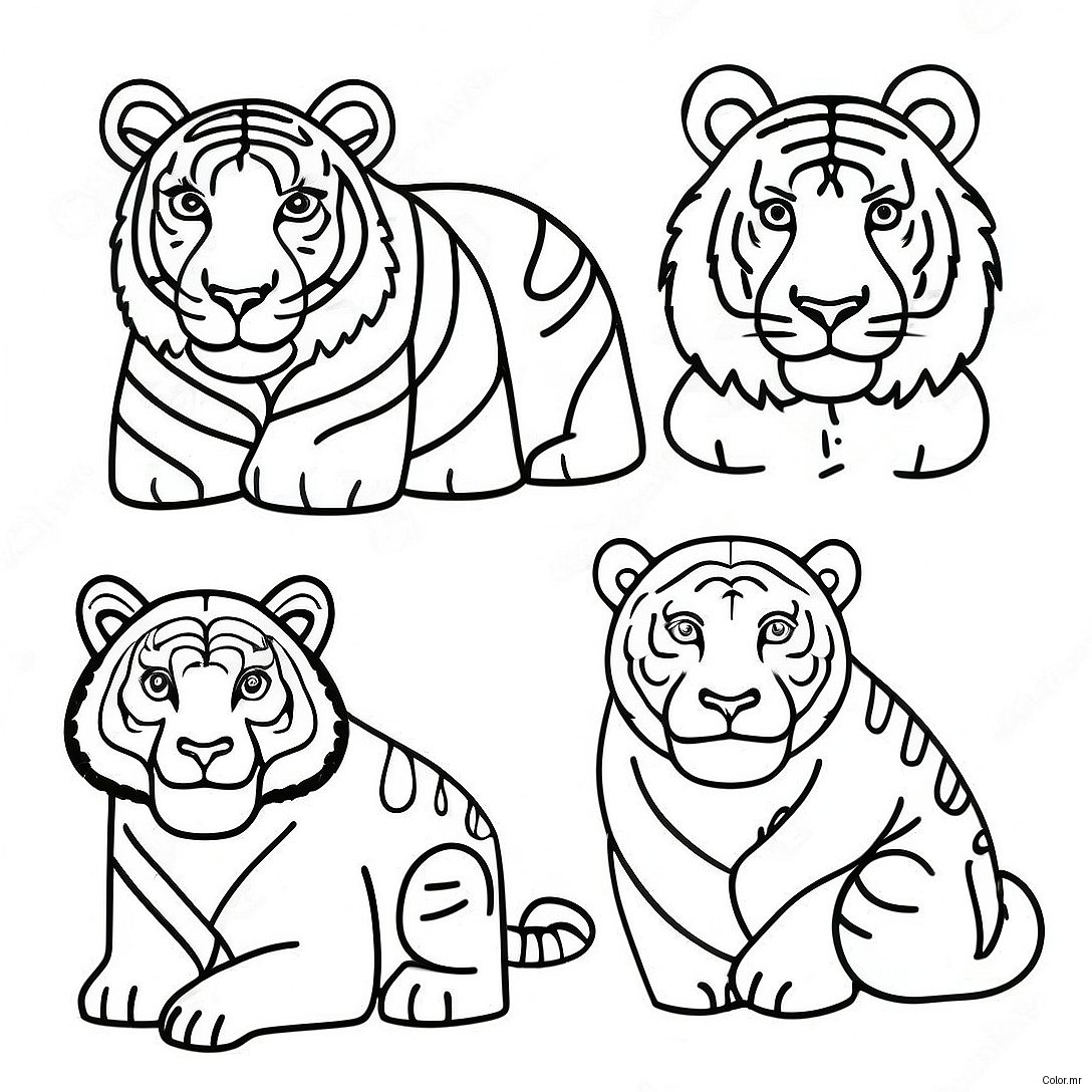 Colorful Endangered Animals Coloring Page 45774 38005