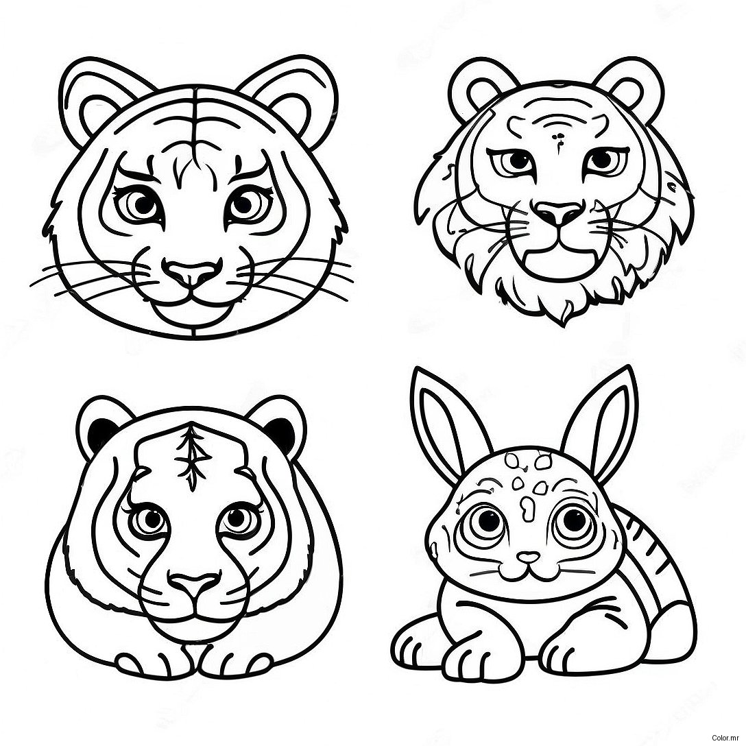 Colorful Endangered Animals Coloring Page 45774 38006