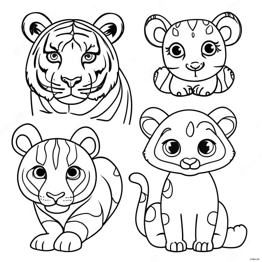 Colorful Endangered Animals Coloring Page 45774 38007