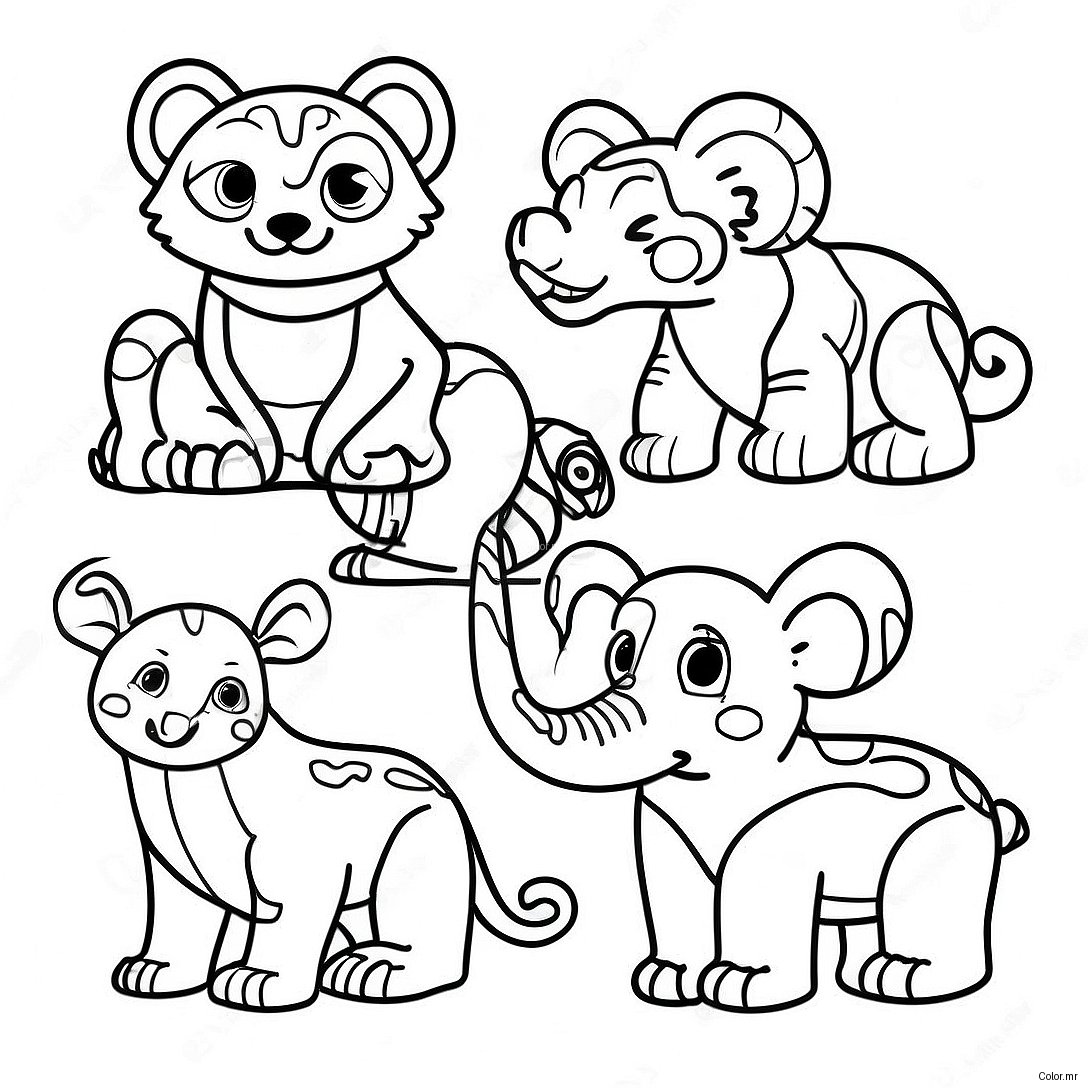 Colorful Endangered Animals Coloring Page 45774 38138
