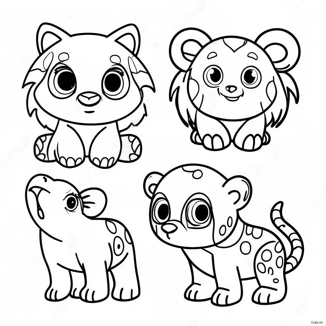 Colorful Endangered Animals Coloring Page 45774 38139