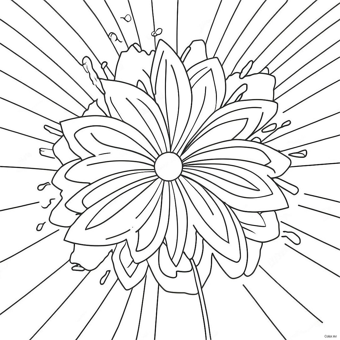 Colorful Fireworks Explosion Coloring Page 53318 44321