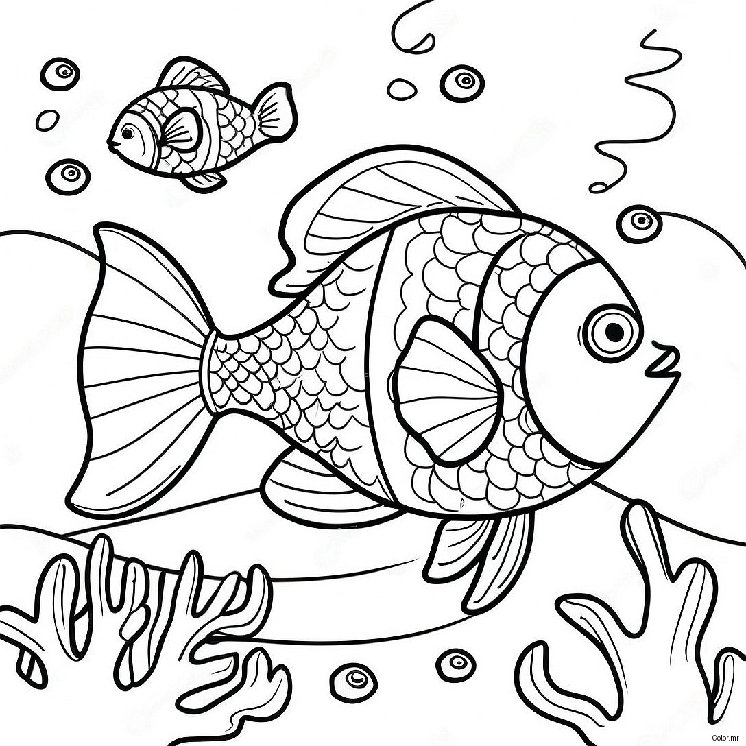 Colorful Fish Swimming In Coral Reef Coloring Page 9537 7783