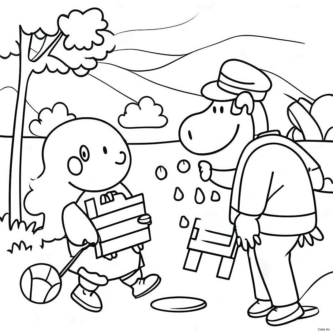 Colorful Following Directions Activity Coloring Page 72195 59628