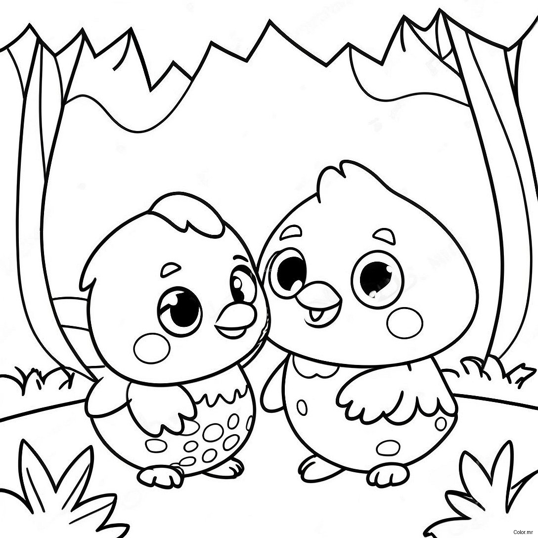 Colorful Hatchimals In A Magical Forest Coloring Page 31429 28137