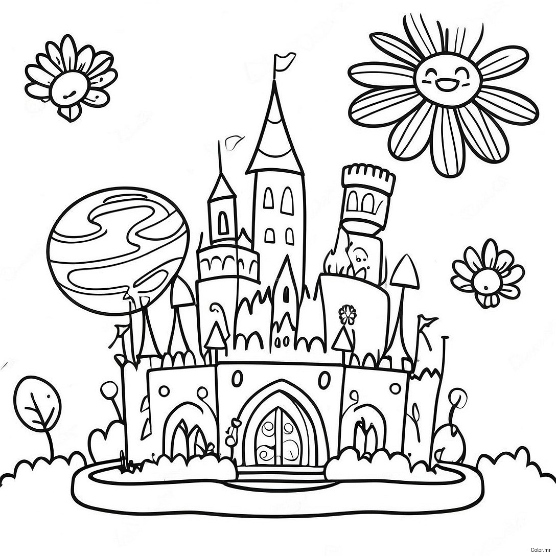 Colorful It S A Small World Scene Coloring Page 44453 36954